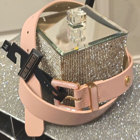 Steve‎ Madden Pink Marble Buckle Logo Belt main image 9